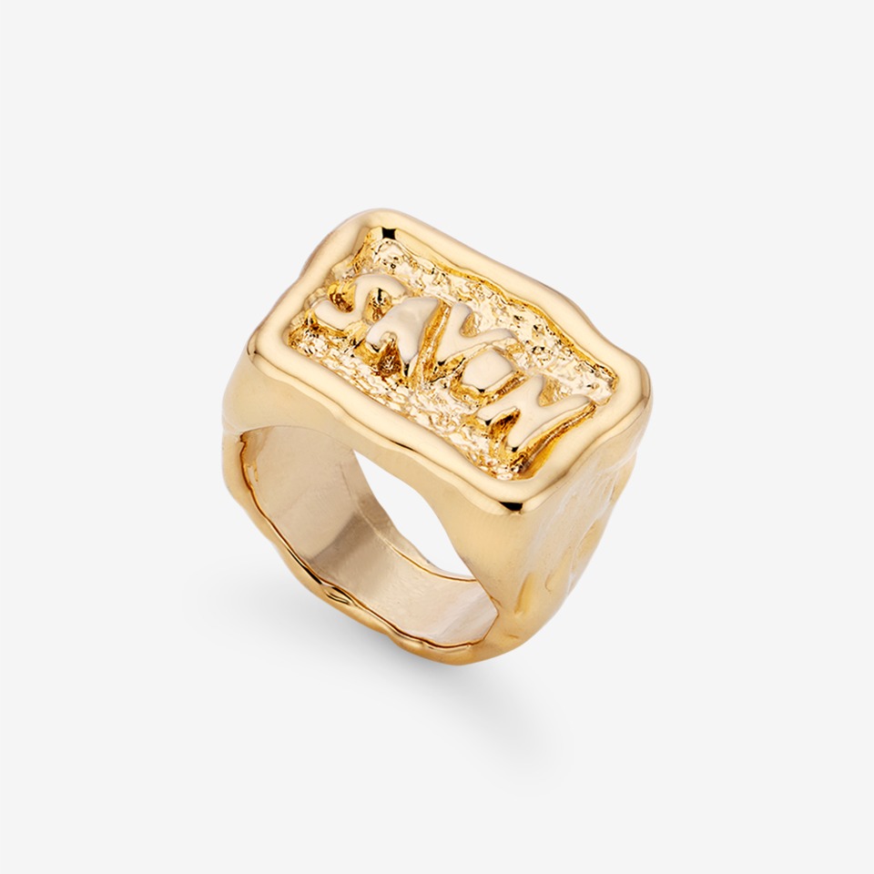 Savon square ring, GOLD