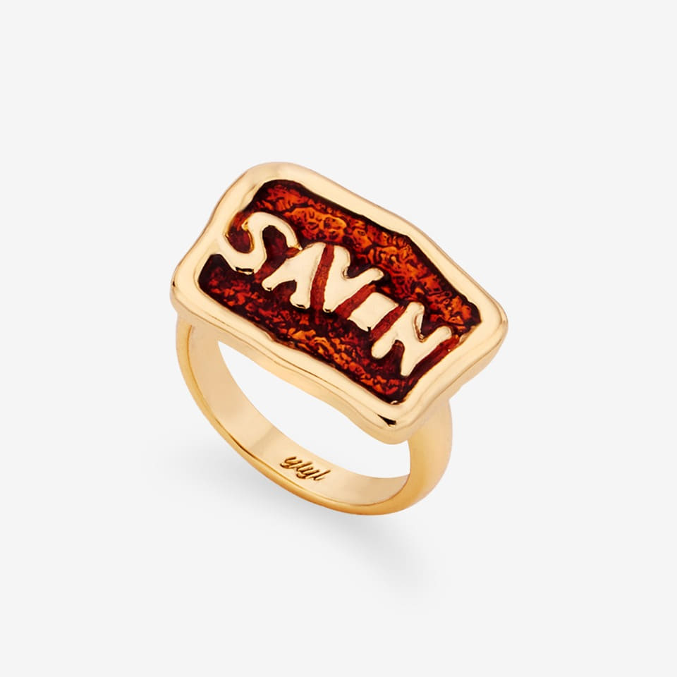 Savon classic ring, AMBER